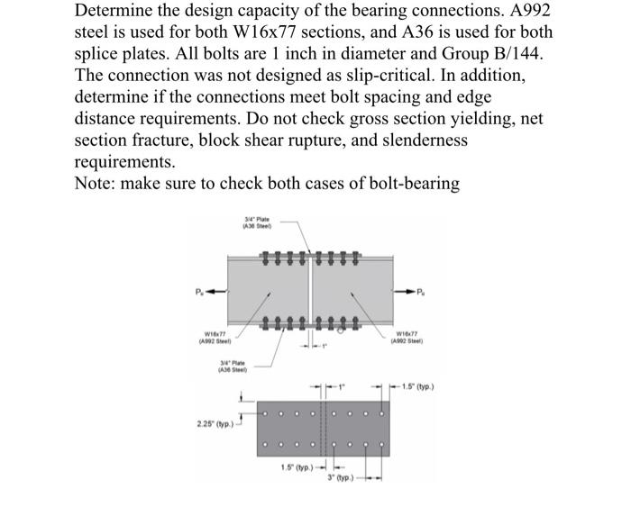 Solved Determine the design capacity of the bearing | Chegg.com