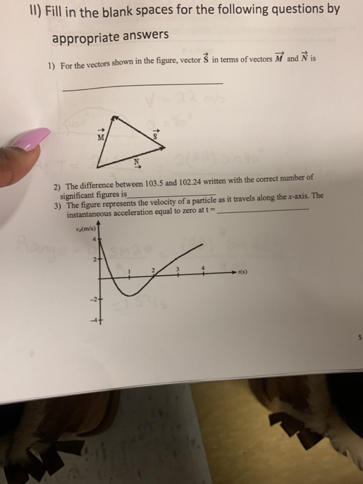 Solved 11) Fill in the blank spaces for the following | Chegg.com