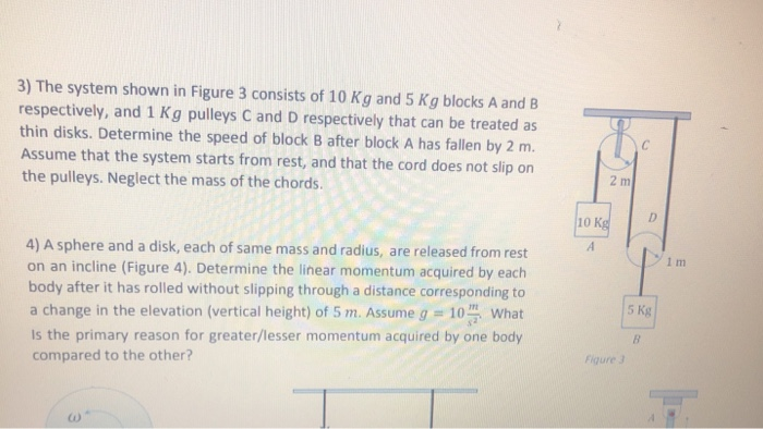 Solved 3) The system shown in Figure 3 consists of 10 Kg and | Chegg.com