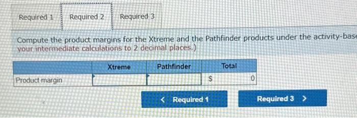 Solved Compute The Product Margins For The Xtreme And 0634