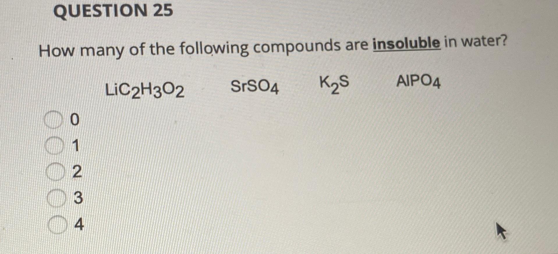Solved QUESTION 25How many of the following compounds are | Chegg.com