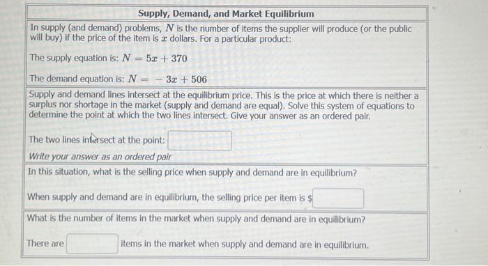 Solved In supply (and demand) problems, N is the number of | Chegg.com