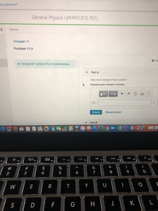 Solved tp://pearson? General Physics I (PHYS1315-751) CS | Chegg.com