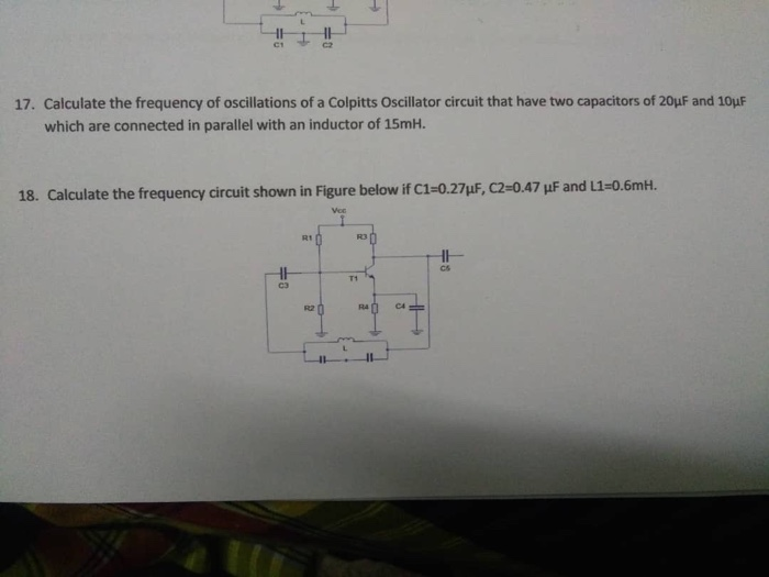 Solved 17. Calculate the frequency of oscillations of a