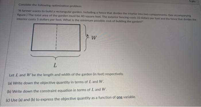 Solved Consider the following optimization problem: "A | Chegg.com