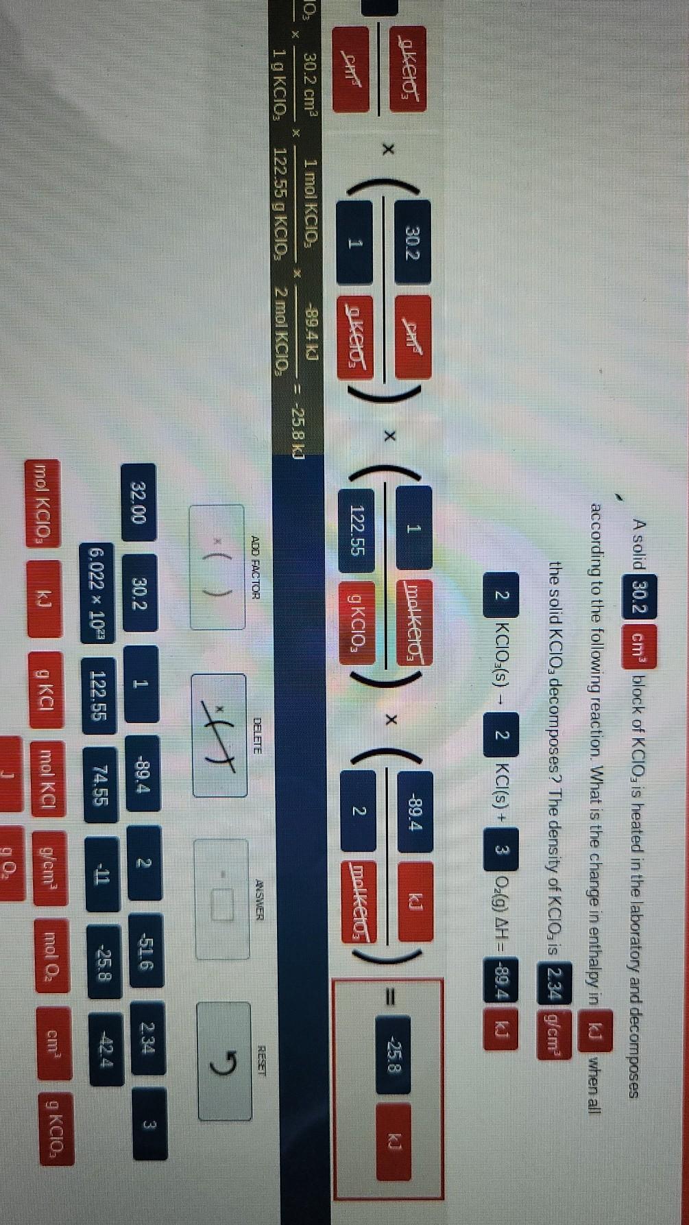 solved-a-solid-30-2-cm-block-of-kclo3-is-heated-in-the-chegg