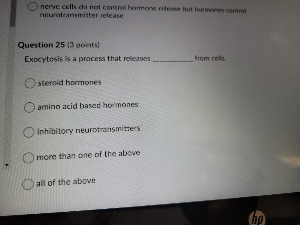 Nerve Cells Do Not Control Hormone Release But Chegg Com