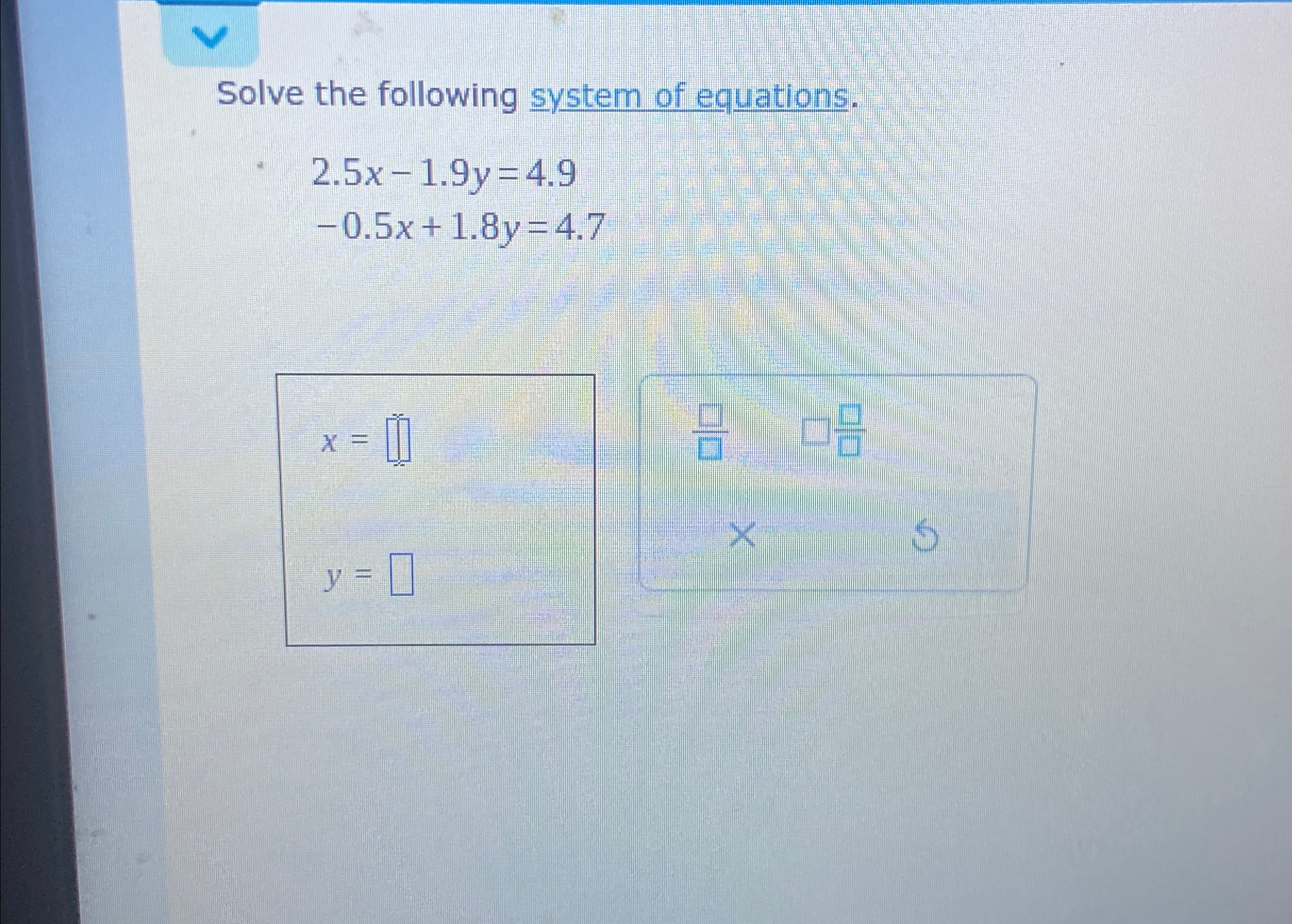 Solved Solve the following system of | Chegg.com