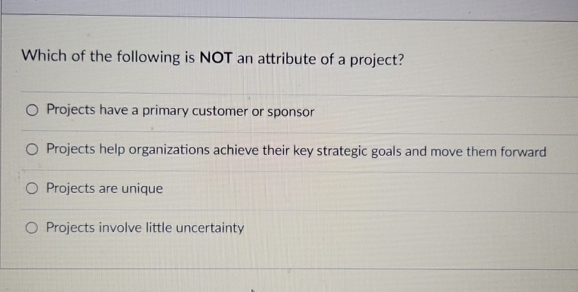 Solved Which of the following is NOT an attribute of a | Chegg.com