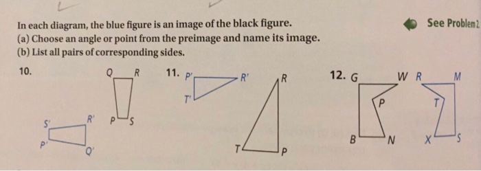 Solved See Problem In each diagram, the blue figure is an | Chegg.com
