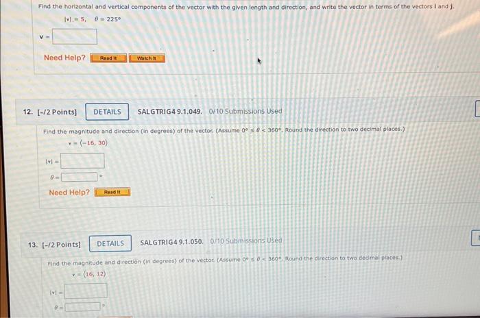 Solved Find the horizontal and vertical components of the | Chegg.com