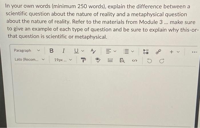 In your own words (minimum 250 words), explain the | Chegg.com