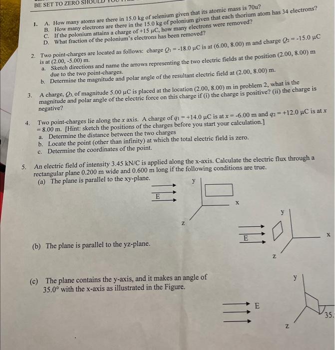 Solved 1. A. How many atoms are there in 15.0 kg of selenium | Chegg.com