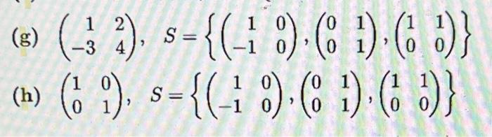 Solved 5. In each part, determine whether the given vector | Chegg.com