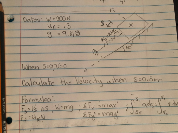 Datos W 0n Uk 3 G 9 81m Shi When So V 0 Calculate Chegg Com