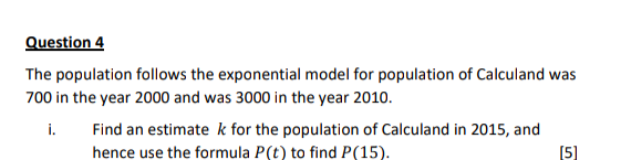 Solved Question 4the Population Follows The Exponential Chegg Solved Question 4the Population Follows The Exponential Chegg