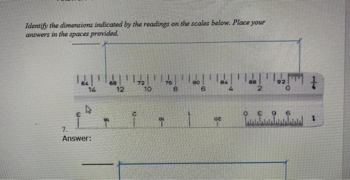 Solved Identify the dimersions indicated by the readings on | Chegg.com