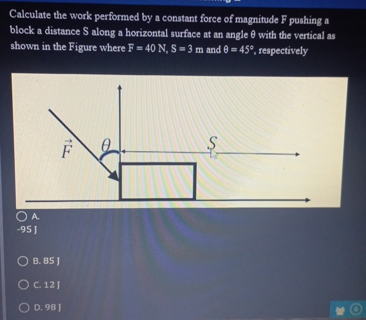 Solved Calculate the work performed by a constant force of | Chegg.com