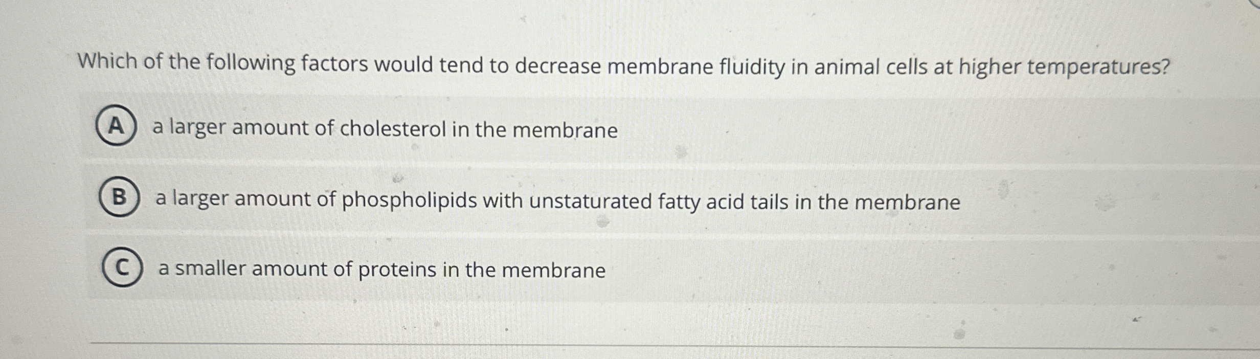 Solved Which of the following factors would tend to decrease | Chegg.com