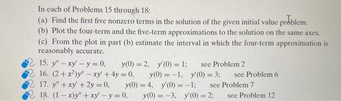 Help Me Solve Problem 15 And 16. Solve Part A | Chegg.com