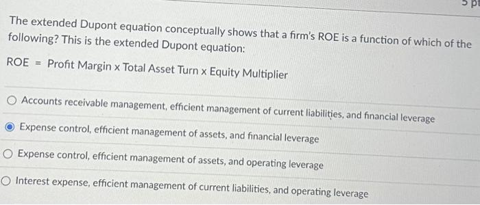 Solved The extended Dupont equation conceptually shows that | Chegg.com