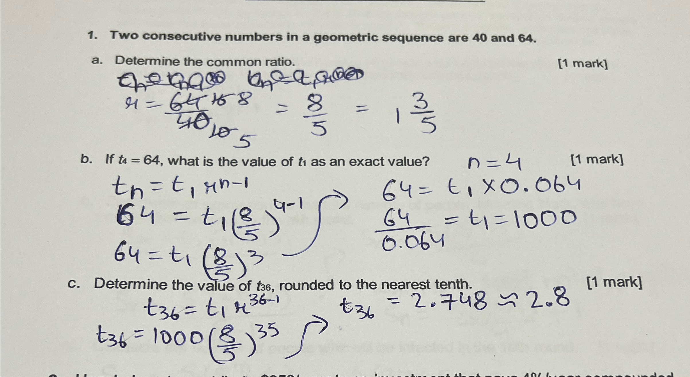 Solved Two consecutive numbers in a geometric sequence are | Chegg.com