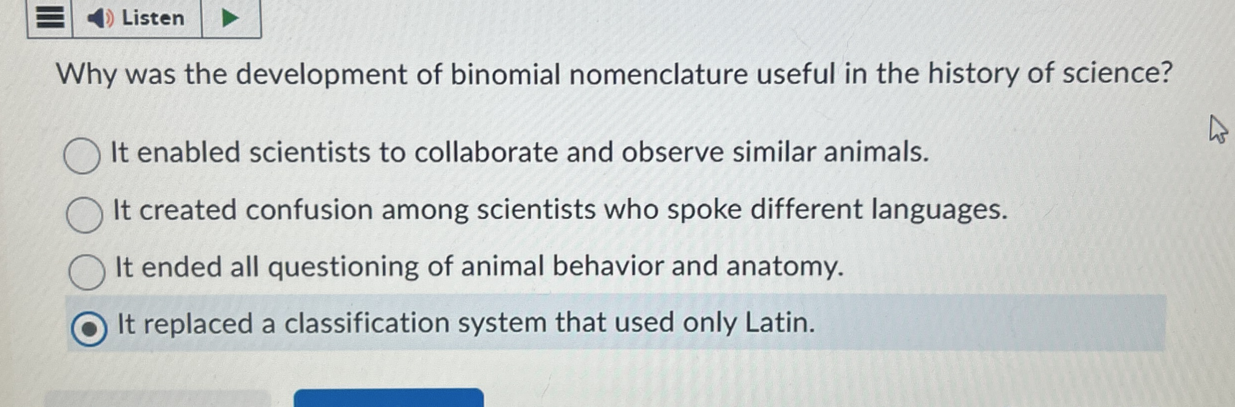 Solved ListenWhy was the development of binomial | Chegg.com
