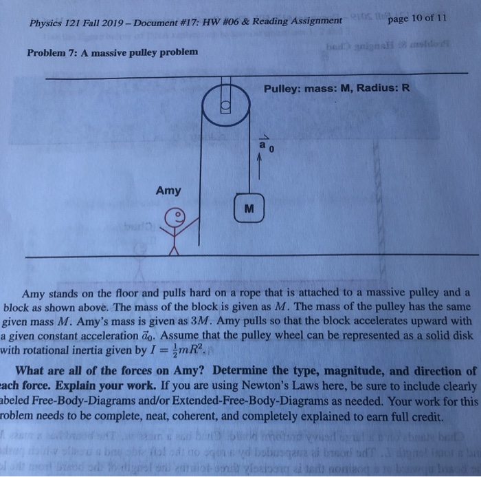 Solved Physics 121 Fall 2019 - Document #17: HW #06 & | Chegg.com