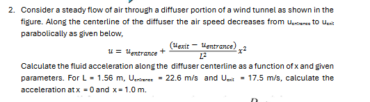 Solved Consider a steady flow of ﻿air through a diffuser | Chegg.com