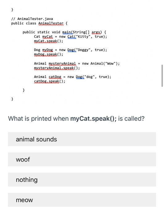 Solved Read the code and answer the following questions: // | Chegg.com