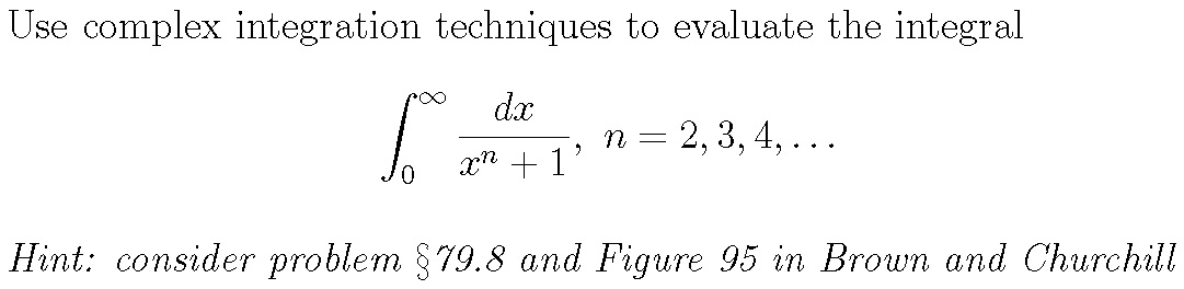 Solved Use complex integration techniques to evaluate the | Chegg.com