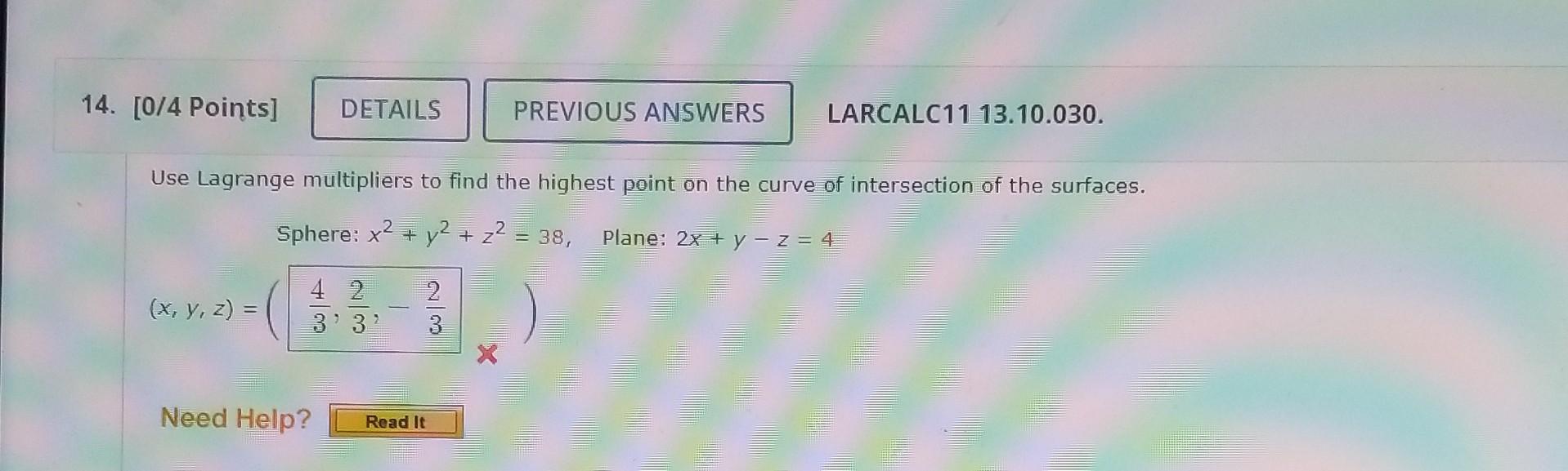 Solved 6. [0/4 Points] DETAILS PREVIOUS ANSWERS LARCALC11 | Chegg.com