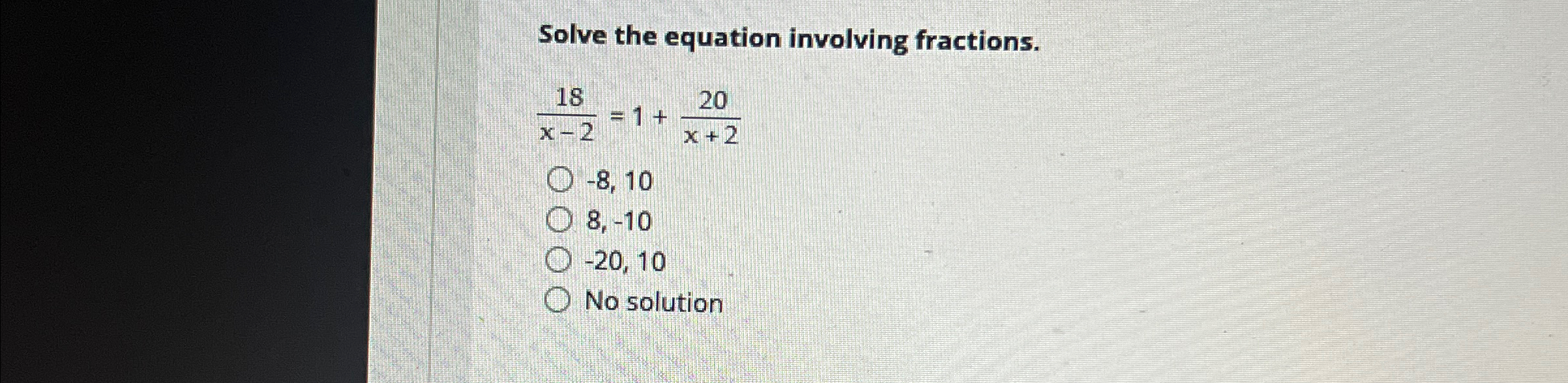 Solved Solve the equation involving | Chegg.com