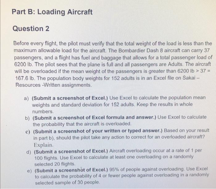 Solved Part B: Loading Aircraft Question 2 Before every | Chegg.com