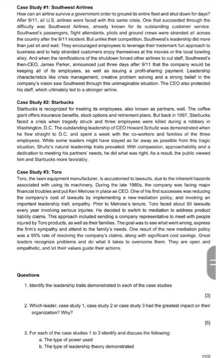 Case Study #1: Southwest Airlines How Can An Airline | Chegg.Com