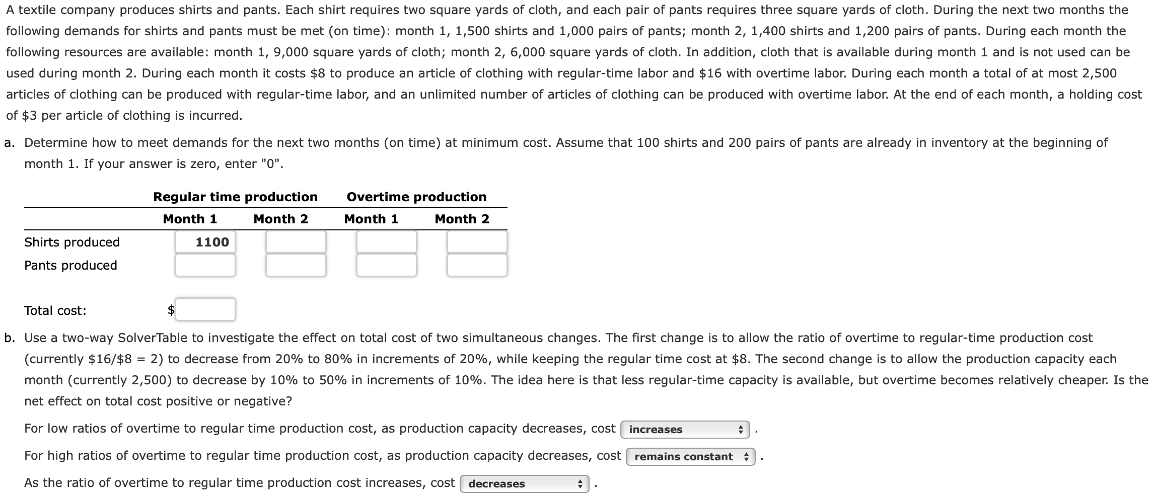 Solved A Textile Company Produces Shirts And Pants Each Chegg solved-a-textile-company-produces-shirts-and-pants-each-chegg