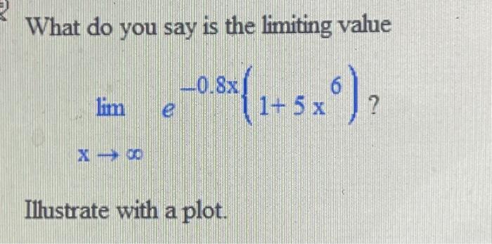 Solved What do you say is the limiting value | Chegg.com