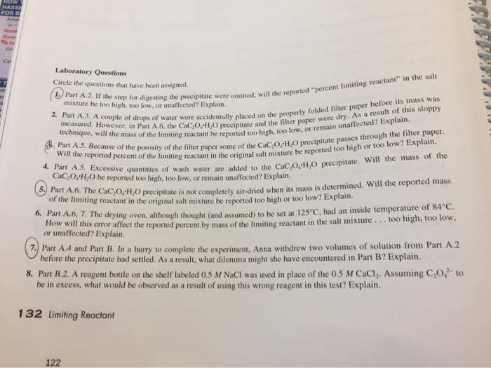Solved DOOD Experiment & Report Sheet Limiting Reactant Desk | Chegg.com