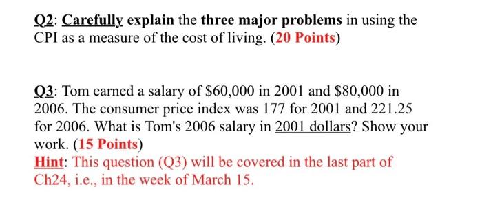 Solved Q2: Carefully explain the three major problems in | Chegg.com