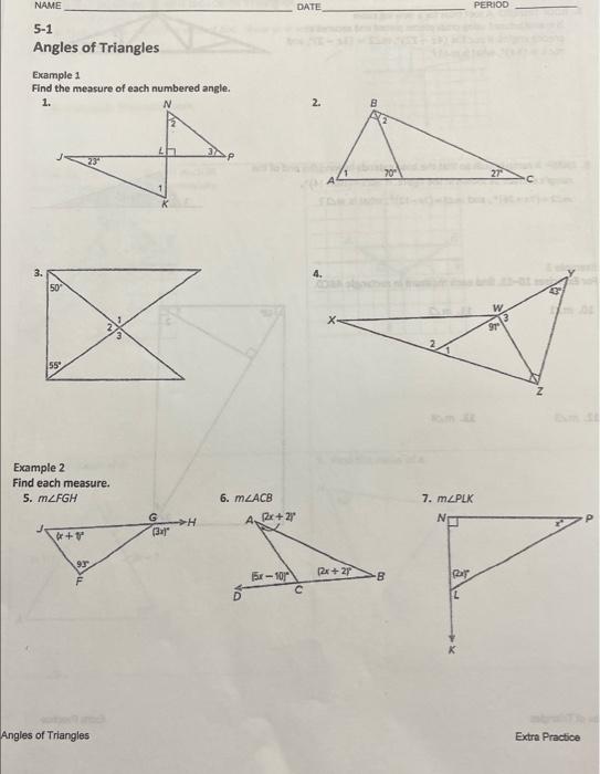 Find angles in triangles (practice)