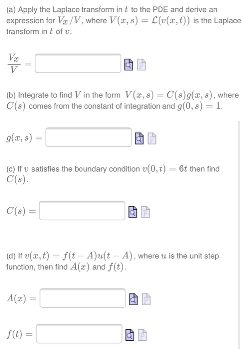 Consider The Function V X T That Satisfies The P Chegg Com