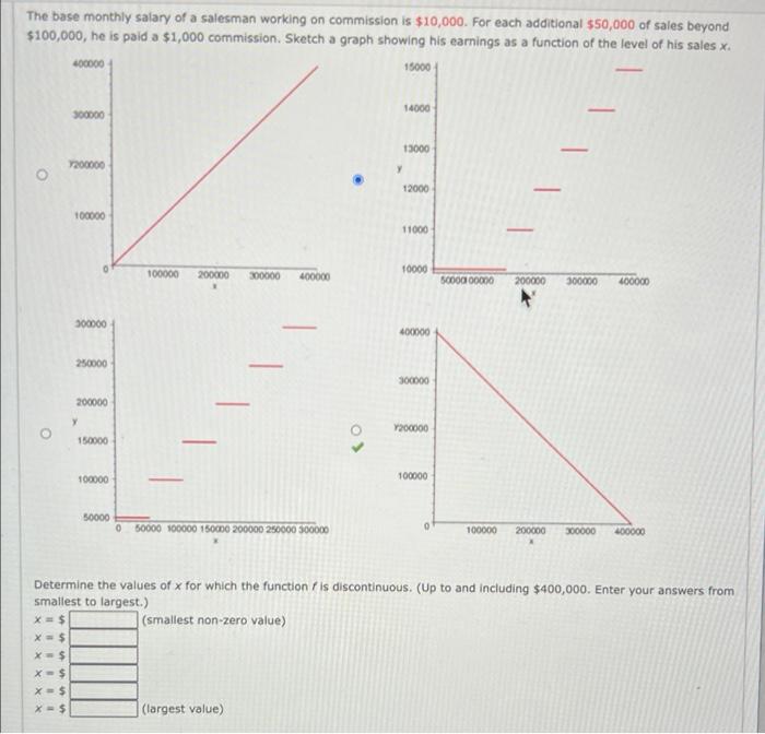 Solved The base monthly salary of a salesman working on