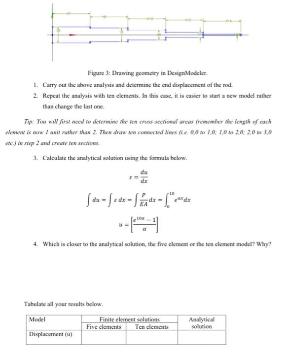 Figure 3: Drawing geometry in DesignModeler. 1. Carry | Chegg.com