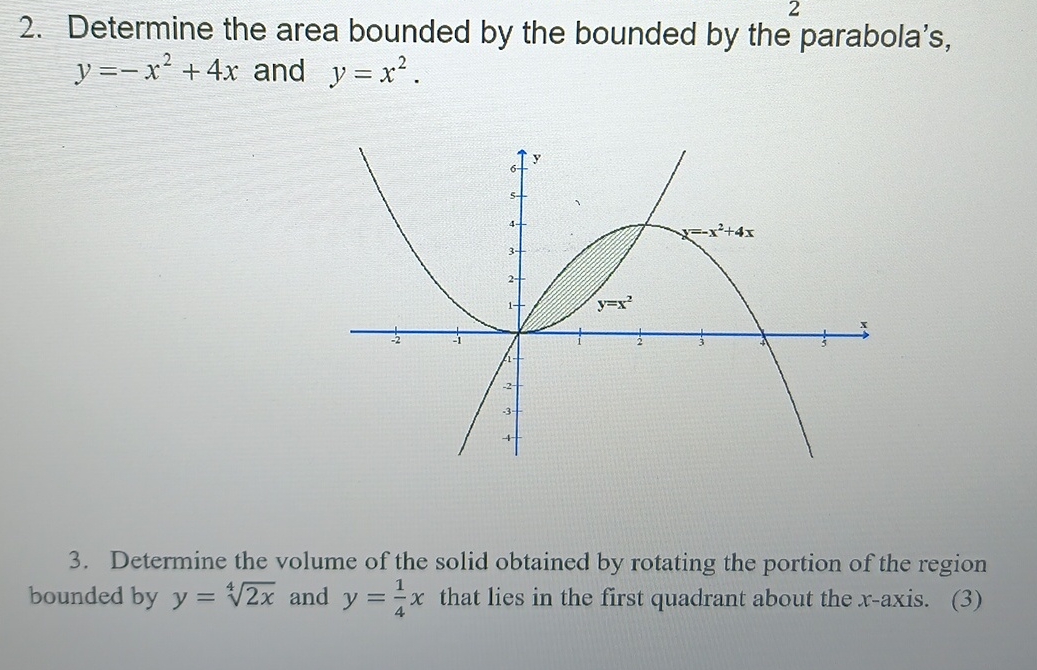 Solved Determine the area bounded by the bounded by the ?2 | Chegg.com