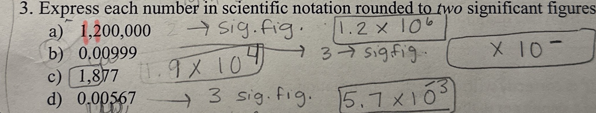 Solved Express each number in scientific notation rounded to | Chegg.com