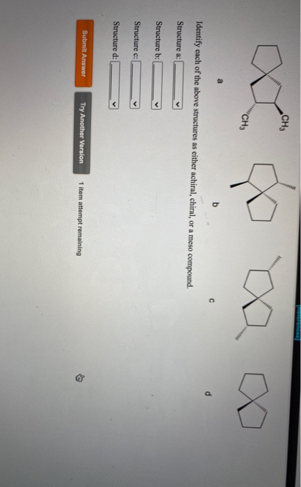 Solved CH3 XC "CH3 a b Identify each of the above structures | Chegg.com