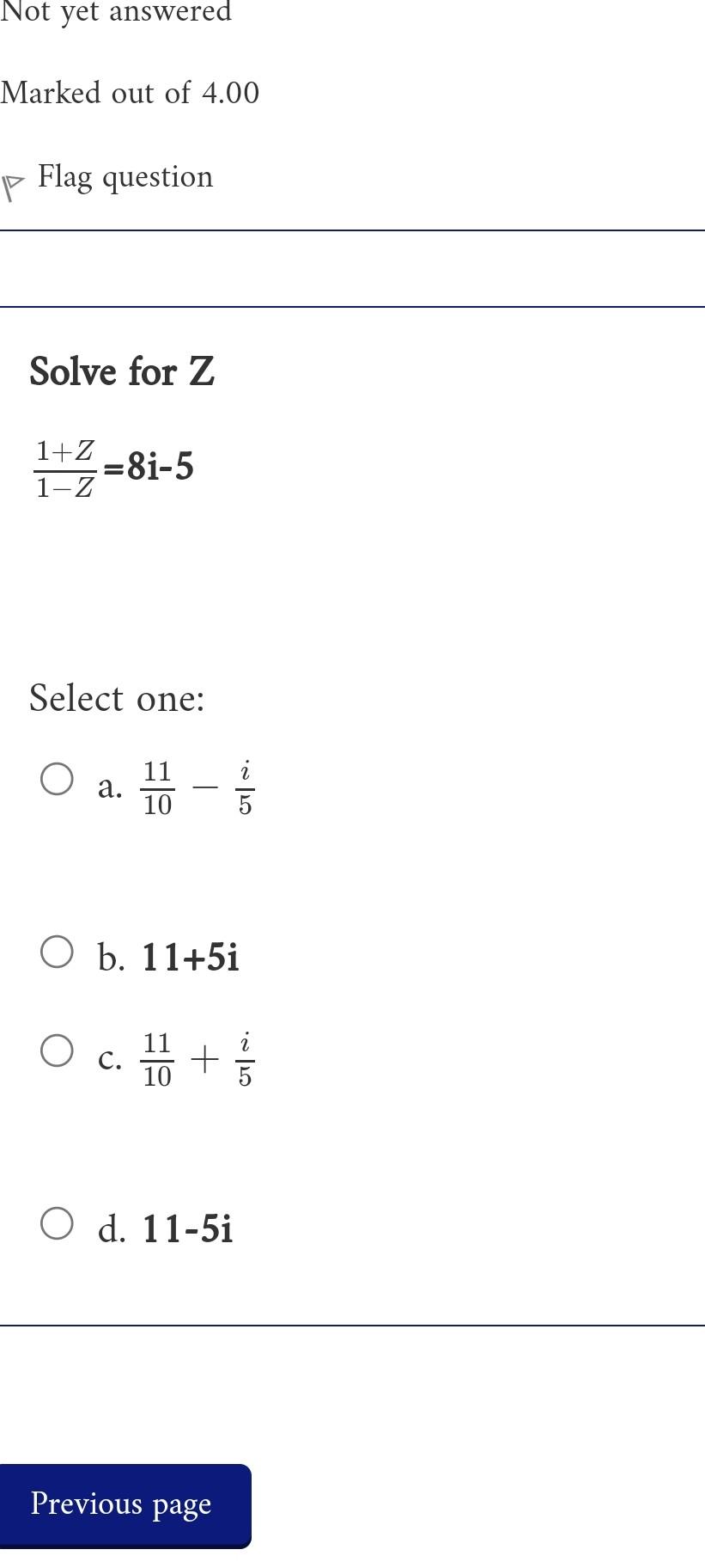 Solved Not yet answered Marked out of 4.00 p Flag question | Chegg.com
