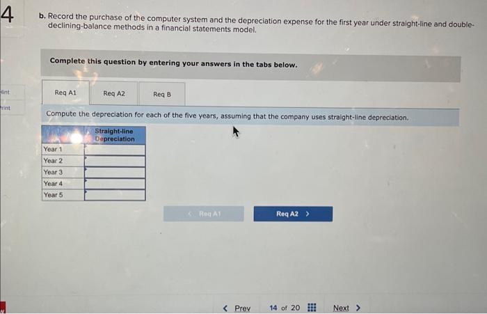 Solved . Record the purchase of the computer system and the | Chegg.com