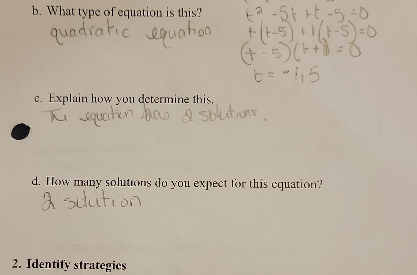 Solved B. What Type Of Equation Is This? | Chegg.com