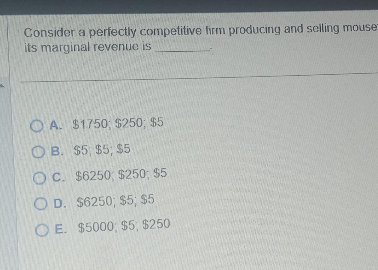 Solved Consider A Perfectly Competitive Firm Producing And | Chegg.com